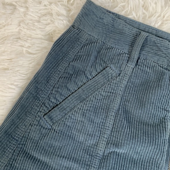 American Eagle Blue Corduroy High Rise A-Line Mini Skirt - Picture 5 of 9